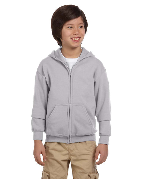 Gildan G186B Youth Heavy Blend 50/50 Full-Zip Hooded Sweatshirt