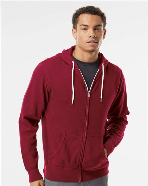 Independent Trading Co. AFX90UNZ Lightweight Full-Zip Hooded Sweatshirt