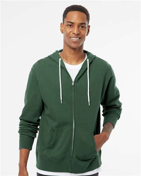 Independent Trading Co. AFX90UNZ Lightweight Full-Zip Hooded Sweatshirt