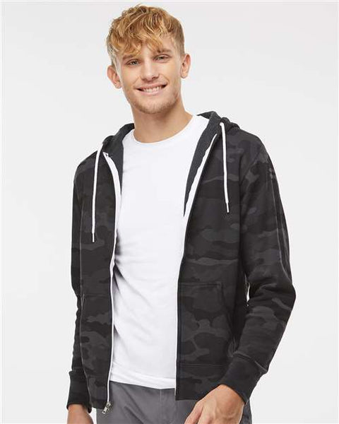 Independent Trading Co. AFX90UNZ Lightweight Full-Zip Hooded Sweatshirt