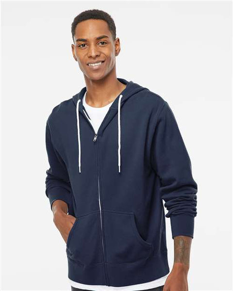 Independent Trading Co. AFX90UNZ Lightweight Full-Zip Hooded Sweatshirt