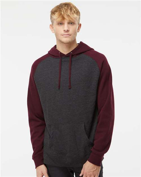 Independent Trading Co. IND40RP Raglan Hooded Sweatshirt