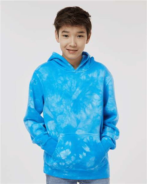 Independent Trading Co. PRM1500TD Youth Midweight Tie-Dyed Hooded Sweatshirt