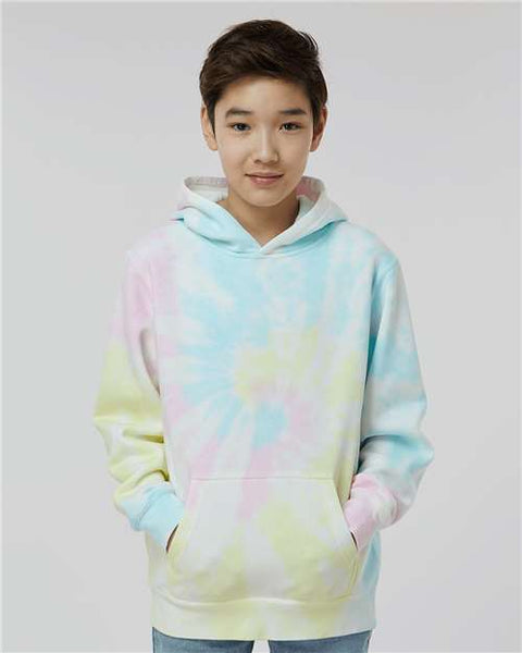 Independent Trading Co. PRM1500TD Youth Midweight Tie-Dyed Hooded Sweatshirt