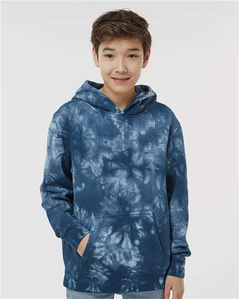 Independent Trading Co. PRM1500TD Youth Midweight Tie-Dyed Hooded Sweatshirt