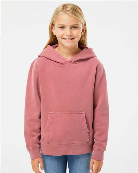Independent Trading Co. PRM1500Y Youth Midweight Pigment-Dyed Hooded Sweatshirt