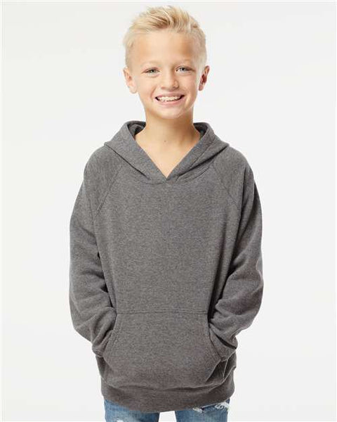 Independent Trading Co. PRM15YSB Youth Lightweight Special Blend Raglan Hooded Sweatshirt