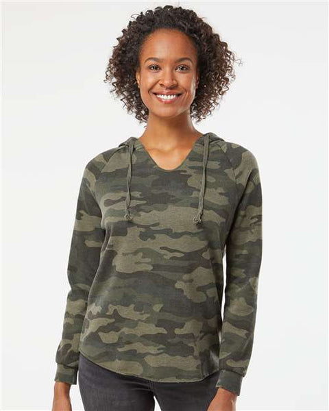 Independent Trading Co. PRM2500 Women’s Lightweight California Wave Wash Hooded Sweatshirt