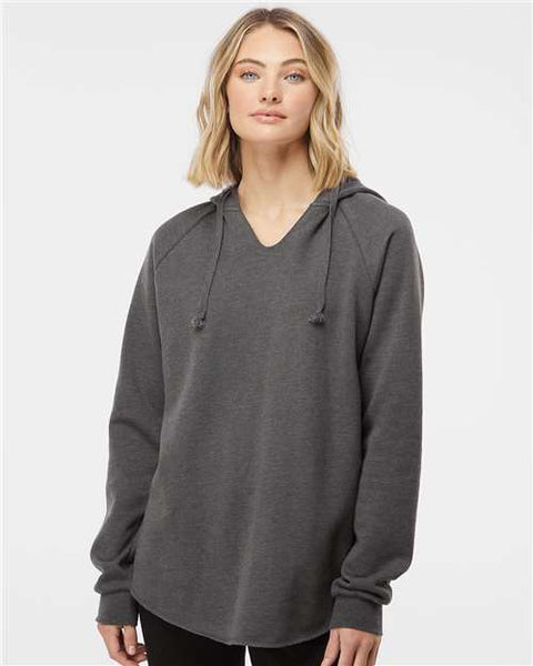 Independent Trading Co. PRM2500 Women’s Lightweight California Wave Wash Hooded Sweatshirt