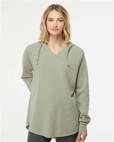 Independent Trading Co. PRM2500 Women’s Lightweight California Wave Wash Hooded Sweatshirt