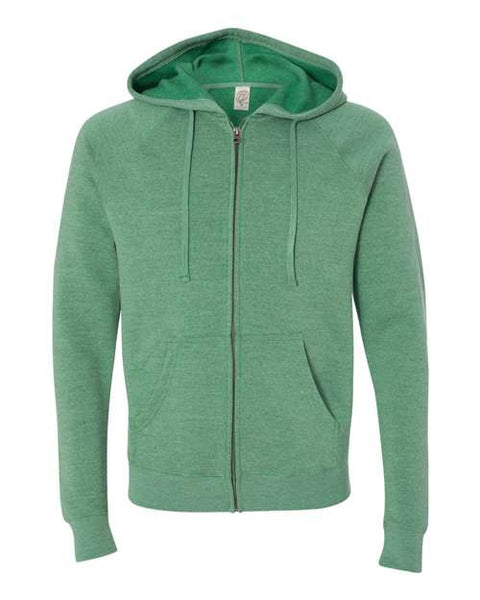 Independent Trading Co. PRM33SBZ Special Blend Raglan Full-Zip Hooded Sweatshirt