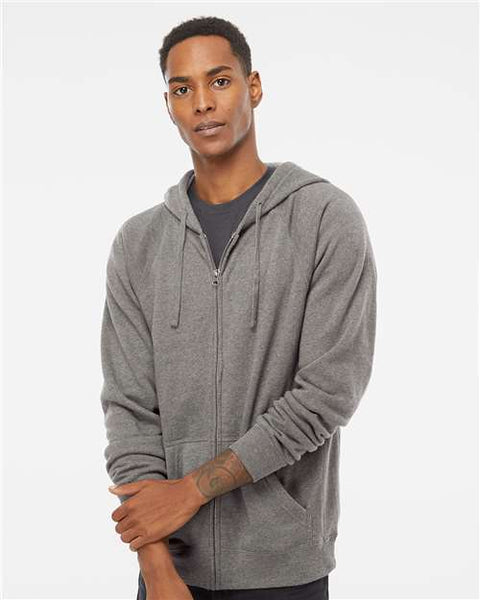 Independent Trading Co. PRM33SBZ Special Blend Raglan Full-Zip Hooded Sweatshirt