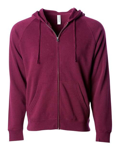 Independent Trading Co. PRM33SBZ Special Blend Raglan Full-Zip Hooded Sweatshirt