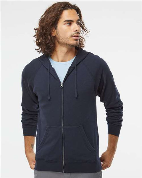 Independent Trading Co. PRM33SBZ Special Blend Raglan Full-Zip Hooded Sweatshirt
