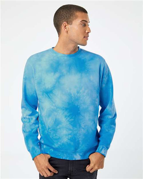 Independent Trading Co. PRM3500TD Midweight Tie-Dyed Crewneck Sweatshirt