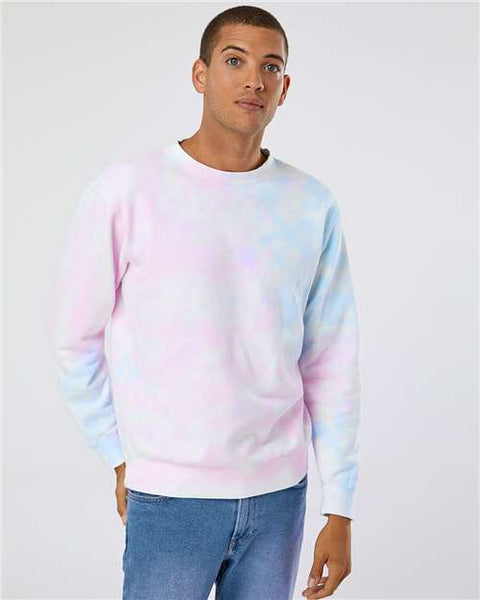 Independent Trading Co. PRM3500TD Midweight Tie-Dyed Crewneck Sweatshirt