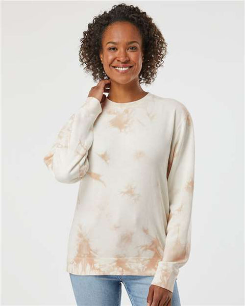 Independent Trading Co. PRM3500TD Midweight Tie-Dyed Crewneck Sweatshirt