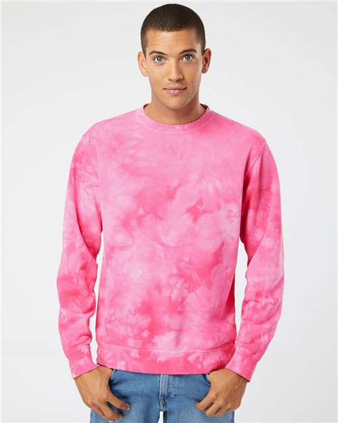 Independent Trading Co. PRM3500TD Midweight Tie-Dyed Crewneck Sweatshirt