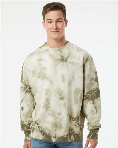 Independent Trading Co. PRM3500TD Midweight Tie-Dyed Crewneck Sweatshirt