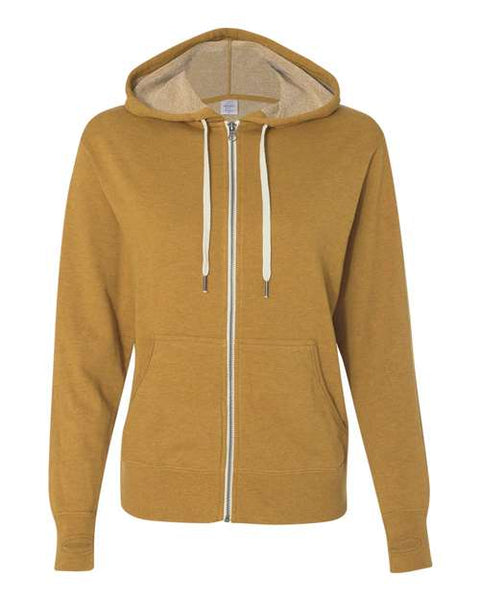 Independent Trading Co. PRM90HTZ Heathered French Terry Full-Zip Hooded Sweatshirt
