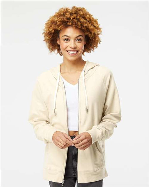 Independent Trading Co. SS1000Z Icon Lightweight Loopback Terry Full-Zip Hooded Sweatshirt