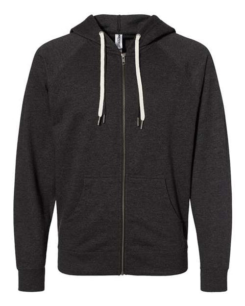 Independent Trading Co. SS1000Z Icon Lightweight Loopback Terry Full-Zip Hooded Sweatshirt