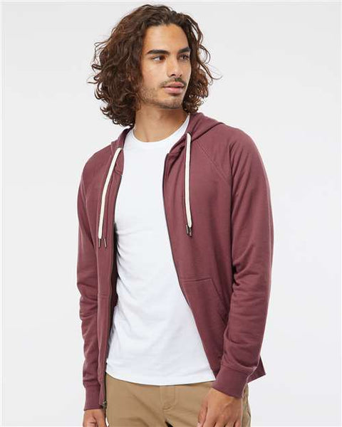 Independent Trading Co. SS1000Z Icon Lightweight Loopback Terry Full-Zip Hooded Sweatshirt