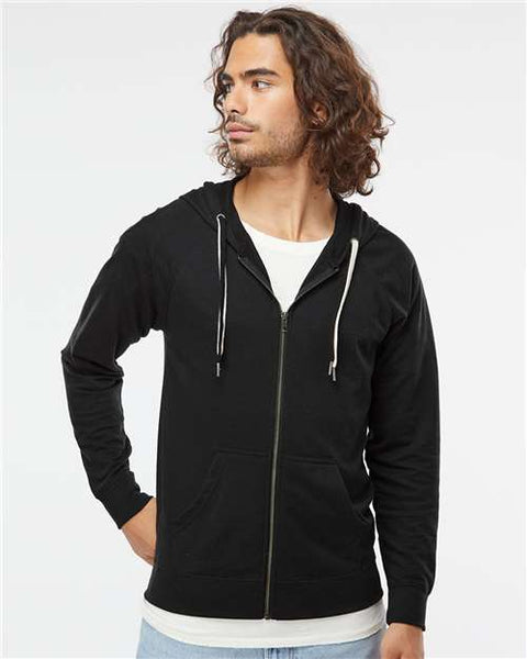 Independent Trading Co. SS1000Z Icon Lightweight Loopback Terry Full-Zip Hooded Sweatshirt