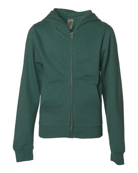 Independent Trading Co. SS4001YZ Youth Midweight Full-Zip Hooded Sweatshirt