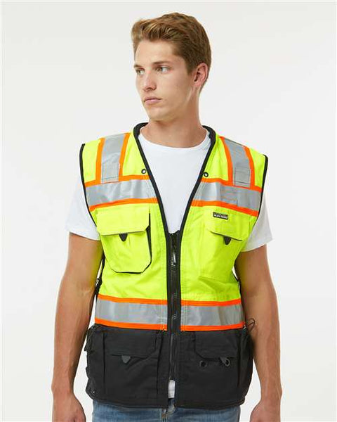 Kishigo S5002-5003 Premium Black Series Surveyors Vest