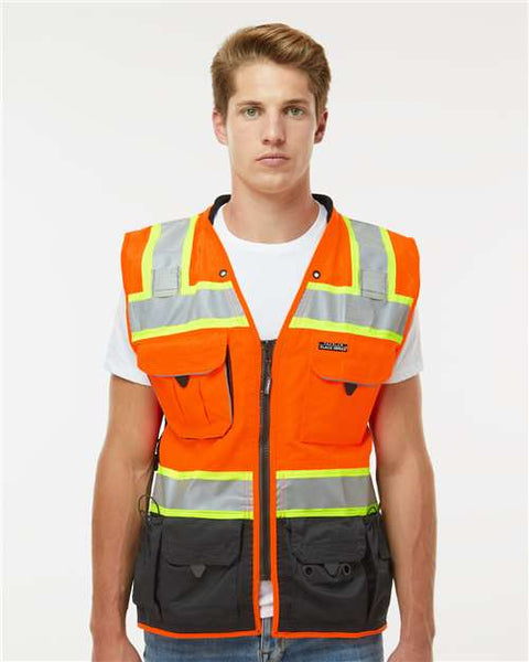Kishigo S5002-5003 Premium Black Series Surveyors Vest