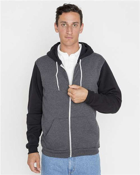 Los Angeles Apparel F97 USA-Made Flex Fleece Full-Zip Hooded Sweatshirt