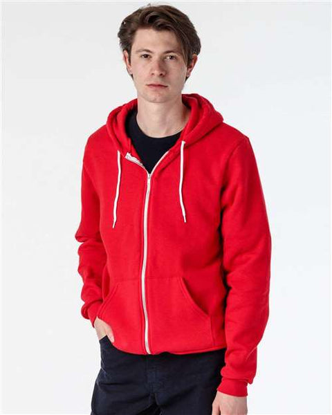 Los Angeles Apparel F97 USA-Made Flex Fleece Full-Zip Hooded Sweatshirt