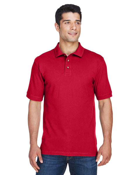 Harriton M200 Men's 6 oz. Ringspun Cotton Piqué Short-Sleeve Polo