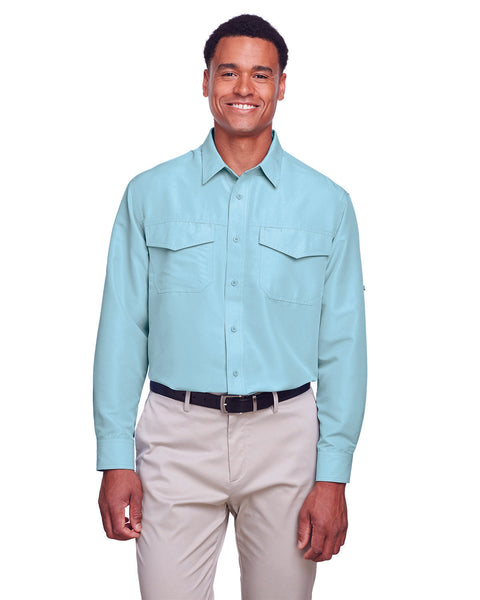 Harriton M580L Men's Key West Long-Sleeve Performance Staff Shirt