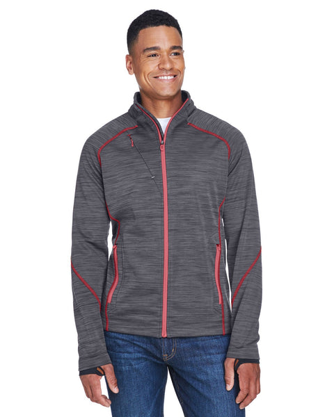 North End 88697 Men's Flux Mlange Bonded Fleece Jacket