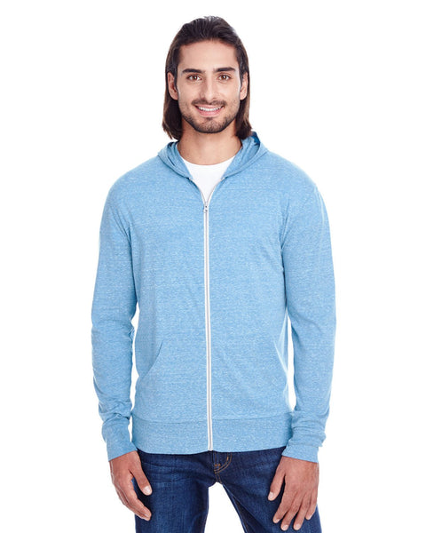 Threadfast Apparel 302Z Unisex Triblend Full-Zip Light Hoodie