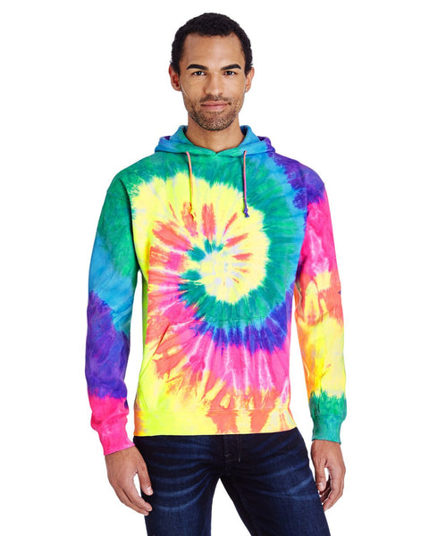 Tie-Dye CD877 Adult Tie-Dyed Pullover Hooded Sweatshirt