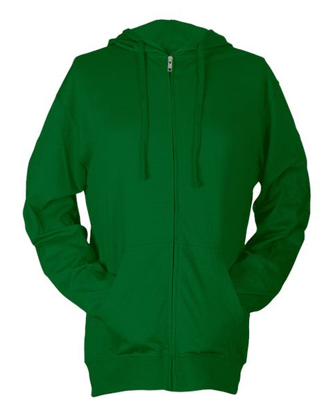 Tultex 260 Beach Full-Zip Hooded Long Sleeve T-Shirt