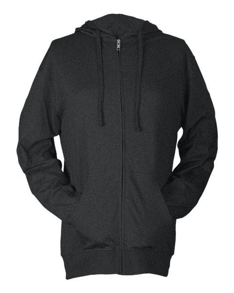 Tultex 260 Beach Full-Zip Hooded Long Sleeve T-Shirt