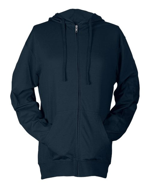 Tultex 260 Beach Full-Zip Hooded Long Sleeve T-Shirt